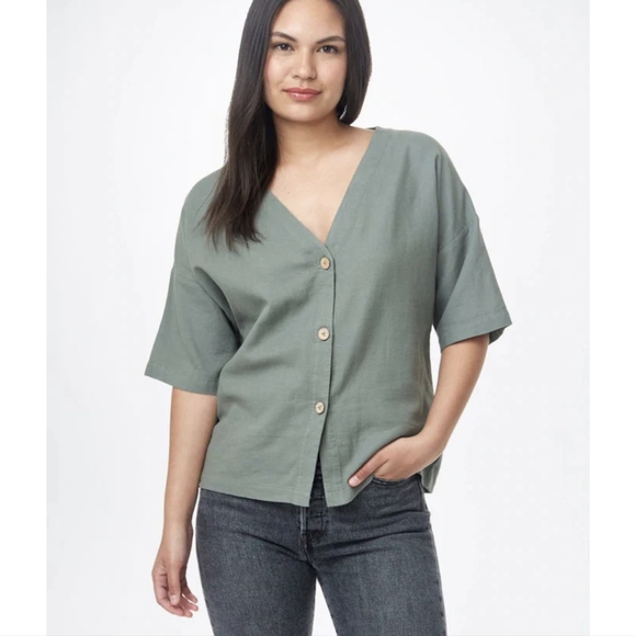 Tentree Market Shirt, Agave Green, size Large - Picture 1 of 4